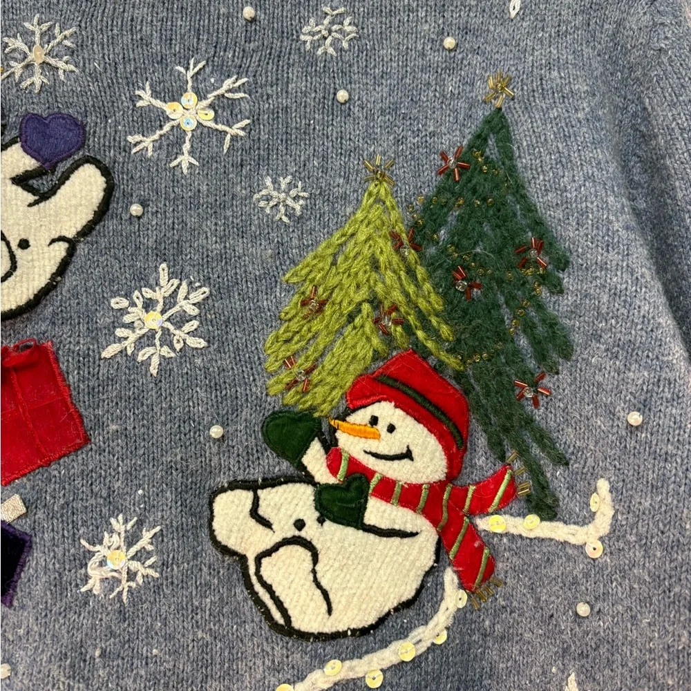 Charming Winter Snowmen Turtleneck Sweater - Picture 3 of 9